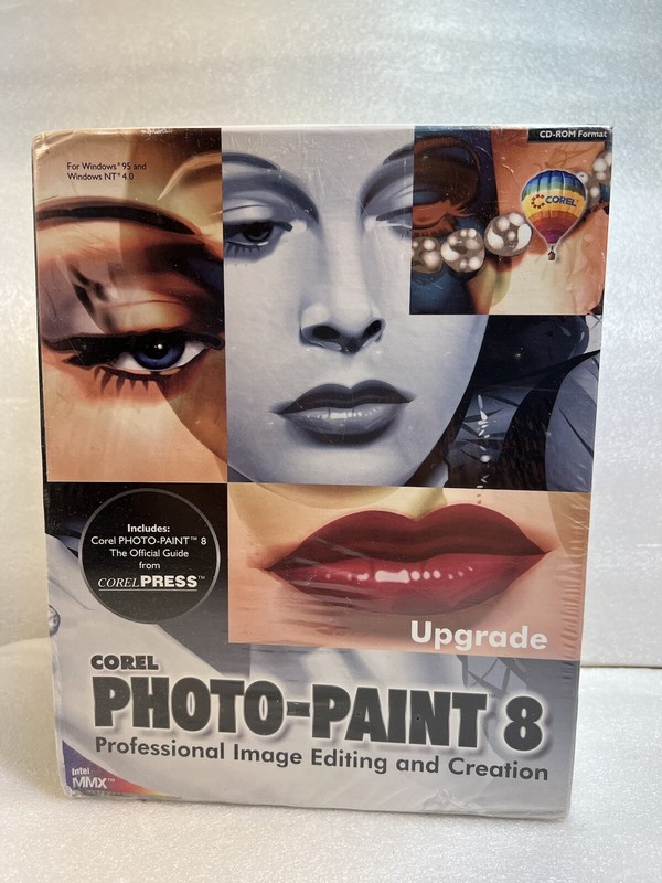 RARE 1998 Corel Photo-Paint 8 Upgrade – BRAND NEW FACTORY SEALED!