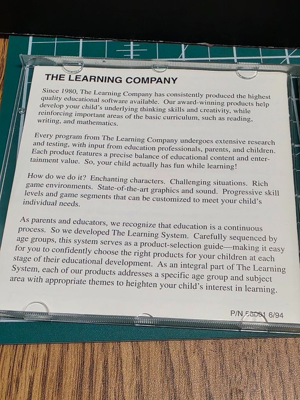 1994 The Learning Company Deluxe! Reader Rabbit 1 Ages 3-6 PC CD Windows MAC gallery