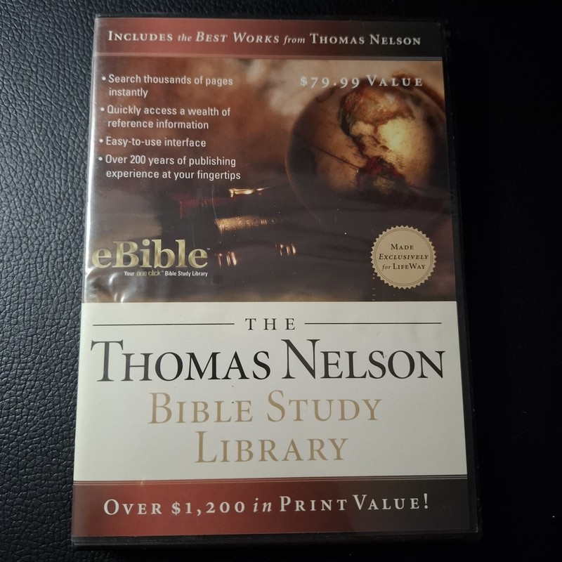The Thomas Nelson Bible Study Library (CD-Rom, 2006) eBible 2 Discs Complete
