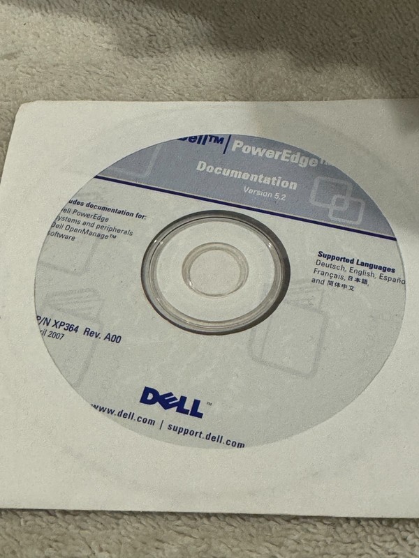 Dell PowerEdge Documentation Version 5.2 – CD ONLY IN VERY GOOD CONDITION!!!