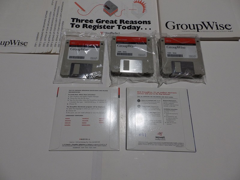 Vintage Software - Novell GroupWise for Windows v4.1 Client/Admin Pack gallery