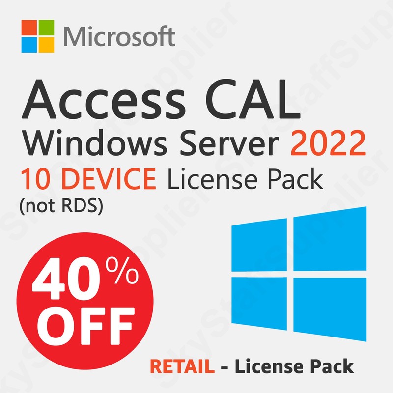 10 Device ACCESS CALs (not RDS) for Microsoft Windows Server 2022 Retail PACK gallery