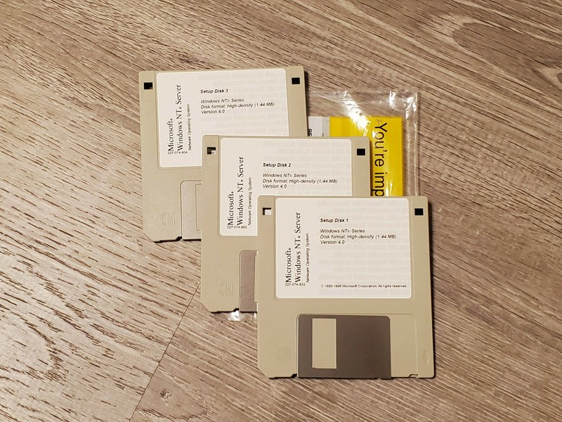 Microsoft Windows NT 4.0 Server Setup 3 Floppy Diskettes – Tested & Working