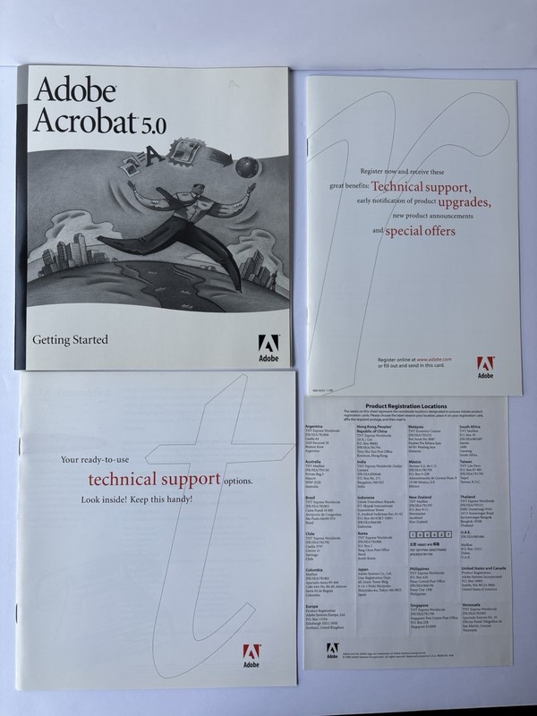 Adobe Acrobat 5.0 Full Retail Version CD w/ Product Key Windows Mac Big Box gallery