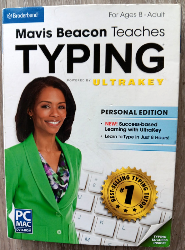 Mavis Beacon Teaches Typing Computer Software PC/MAC DVD-ROM Ultrakey Broderbund