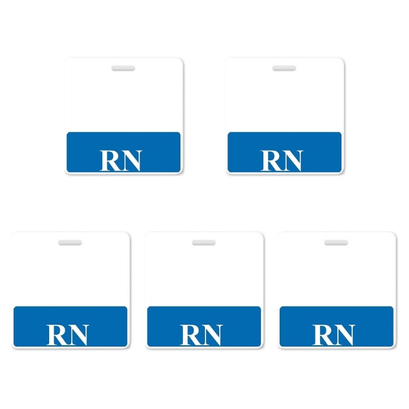 5Pcs Horizontal Acrylic RN Badge Buddy For Registered Nurse Healthcare Staff gallery