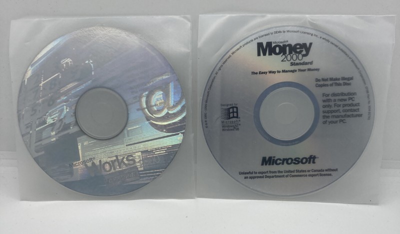 Microsoft Works 2000 And Money 2000 CD-ROM PC