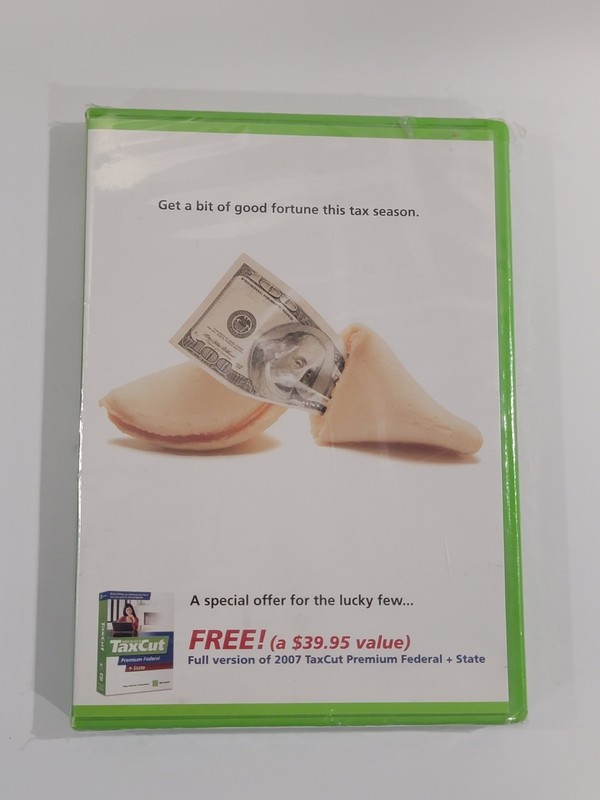 2007 H&R Block Tax Cut Premium Federal & State Taxes PC CD-ROM – NEW SEALED