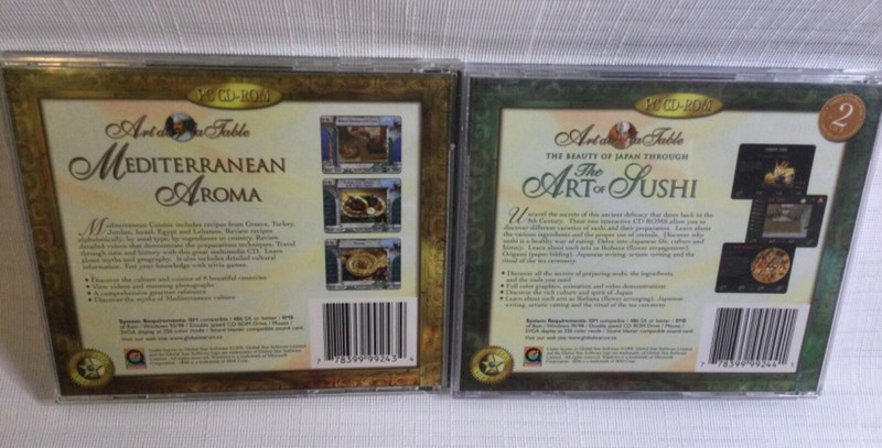 Mediterranean Aroma & The Art or Sushi, Art De La Table Cookbook PC CD ROM Sets gallery