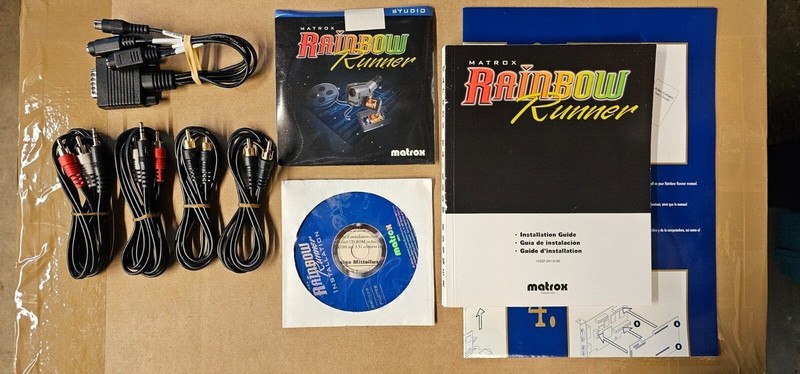 Matrox Rainbow Runner Studio & Matrox Mystique 220 combo capture card -Complete