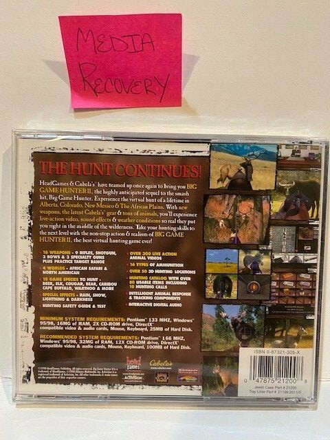 Cabela's Big Game Hunter 1 & 2 CD-ROM SET PC Windows 95/98 gallery