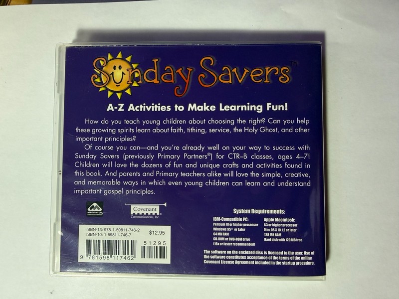 Sunday Savers A-Z Activities To make Learning Fun CD-ROM Ages 4-7 Mary Ross VG gallery