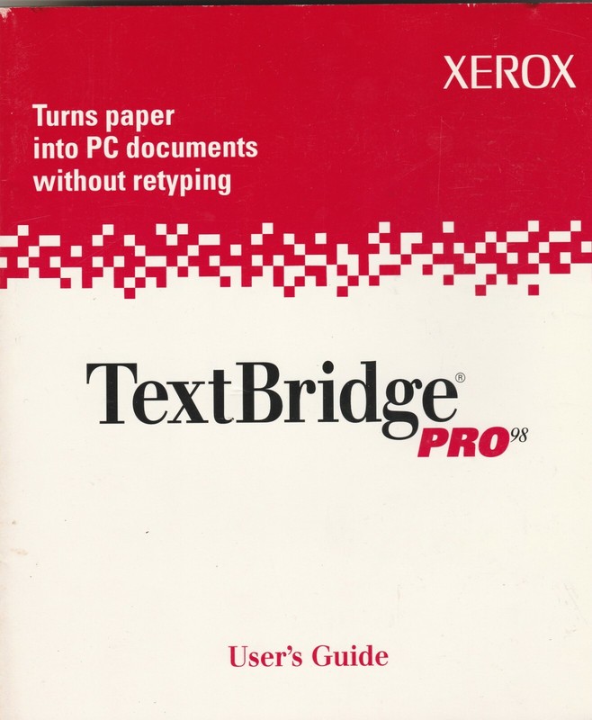 TextBridge Pro98 by Xerox ~ CD-ROM
