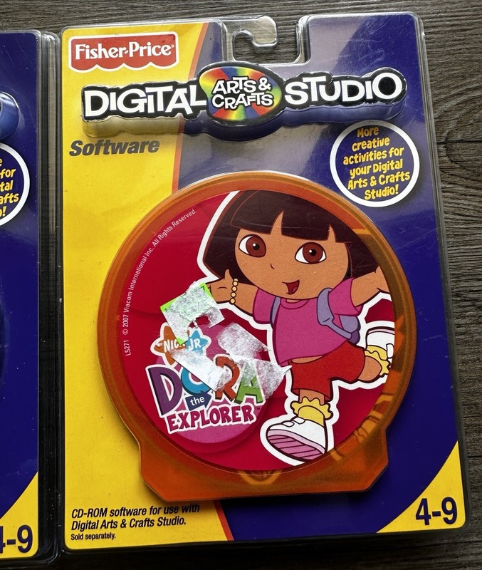 Vintage Fisher-Price Digital Studio CDs Dora L5271 & Dinosaurs L5270 Lot gallery