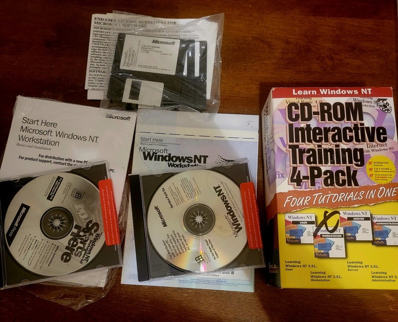Microsoft Windows NT 4.0 3.51 Workstation 3.5 CD Floppy Setup Disks Trainin PACK