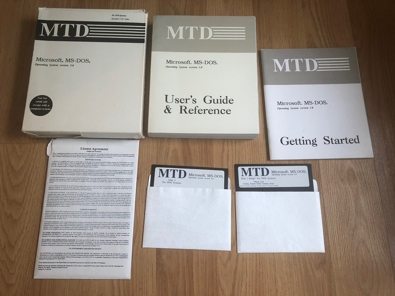 Microsoft MS-DOS Operating System Version 5.0 Complete Vintage