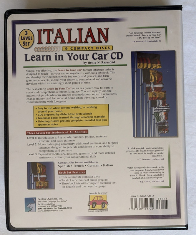ITALIAN Learn in Your Car, Beginner - Level 3 with 9 CDs and 3 Handbooks gallery