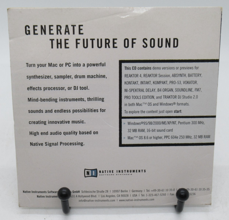NATIVE INSTRUMENTS SOFTWARE SYNTHESIS - DEMO VERSIONS AUDIO EXAMPLES CD-ROM gallery