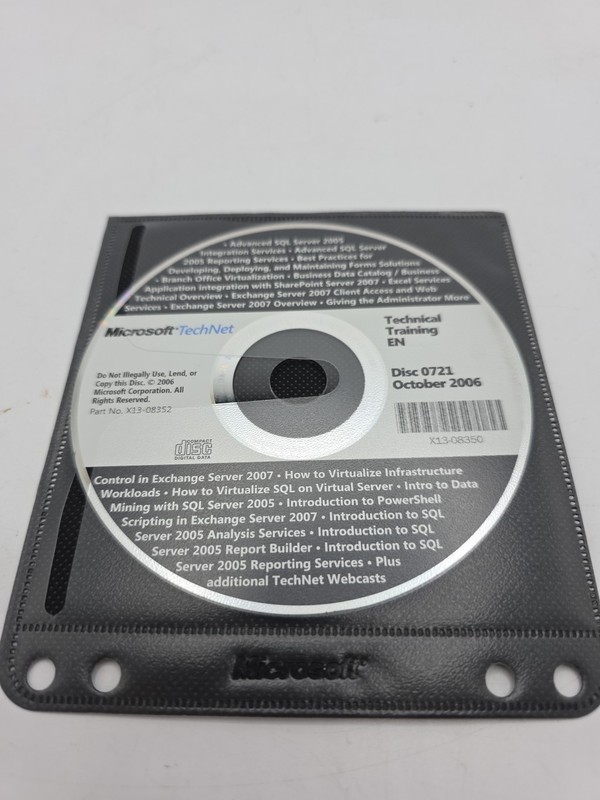 MICROSOFT-TechNeT October 2006 Technical Training EN disc 0721
