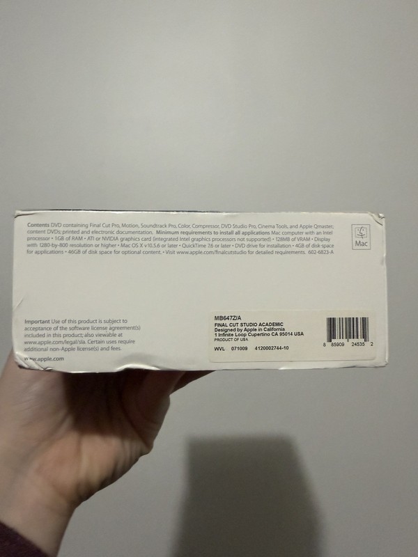 Apple Final Cut HD Studio - MB645Z/A - Sealed/Never Used gallery