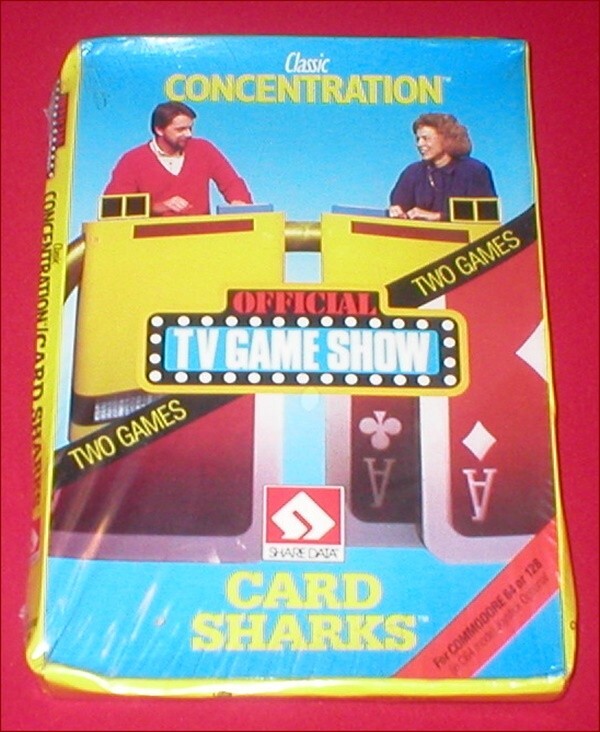 Classic Concentration & Card Sharks for Commodore 64 C64 128 Computer NEW SEALED