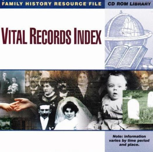 Family History Resource File: Vital Records Index British Isles PC CD genealogy!