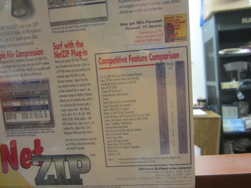 Software Builders LLC Net Zip Classic 7.0 Windows 95/98 - Vintage 1999 Sealed gallery
