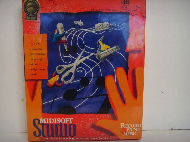 Midisoft Studio, 1994, Record Print Music Windows 3.1 3.5″ Diskette NEW SEALED