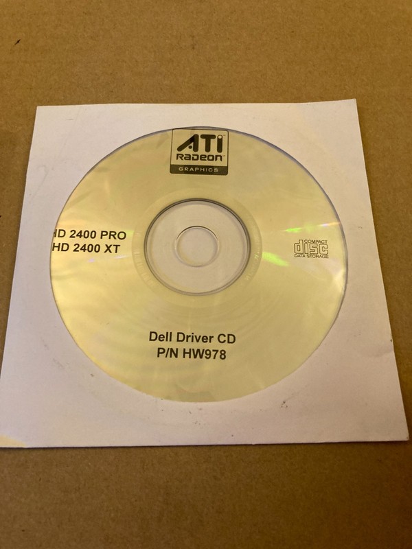ATI Radeon HD2400 Pro & XT Driver CD from Dell HW978