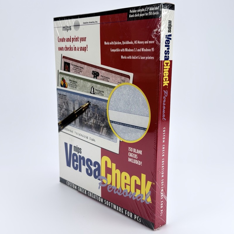 Mips Versa Check Personal Custom Check Creation Software 3.5" Floppy w/150 Blank gallery