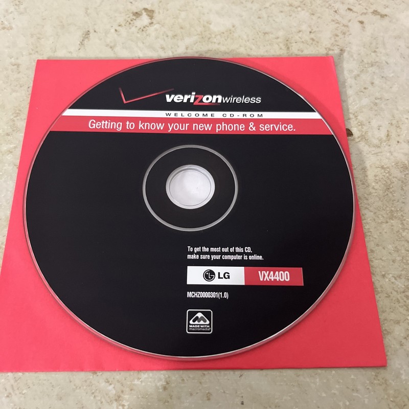 Verizon Wireless Welcome CD-Rom LG VX4400