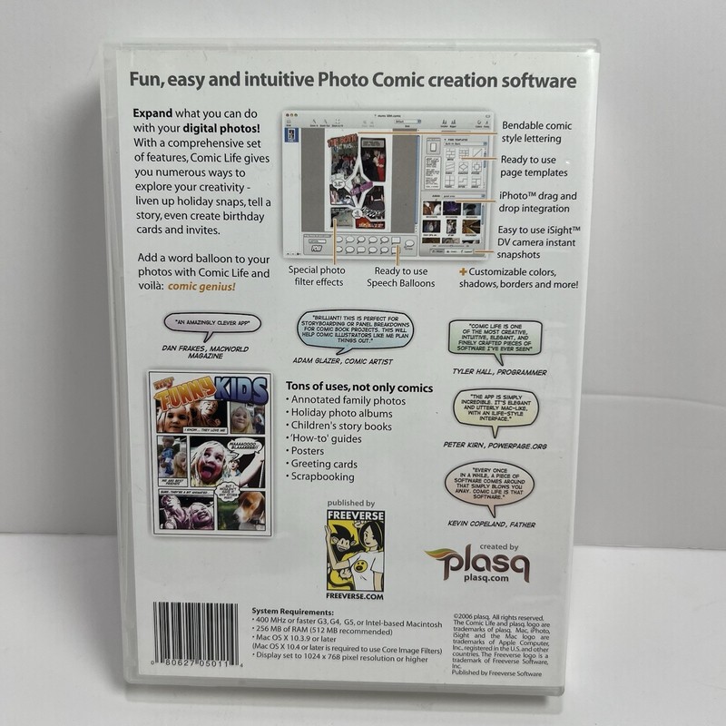 Comic Life Deluxe Edition Mac OS X Photo Comic Creator Software CD gallery