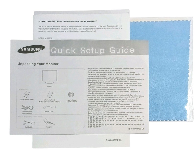 Samsung SyncMaster User Guide/Install Driver CD Disc For TFT-LCD Monitor (2007) gallery