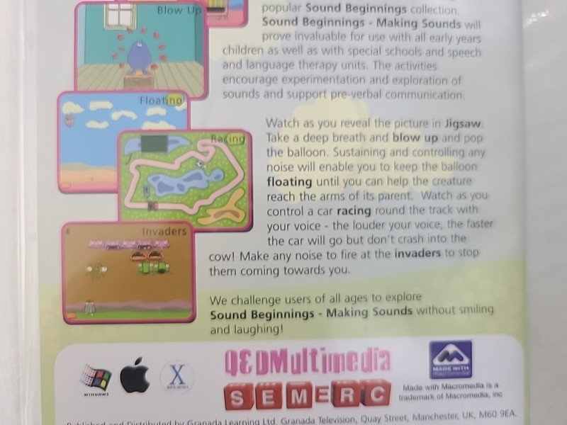 SOUND BEGINNINGS - MAKING SOUNDS PC CD-ROM BY SEMERC, SPEECH, LANGUAGE, WIN/MAC gallery