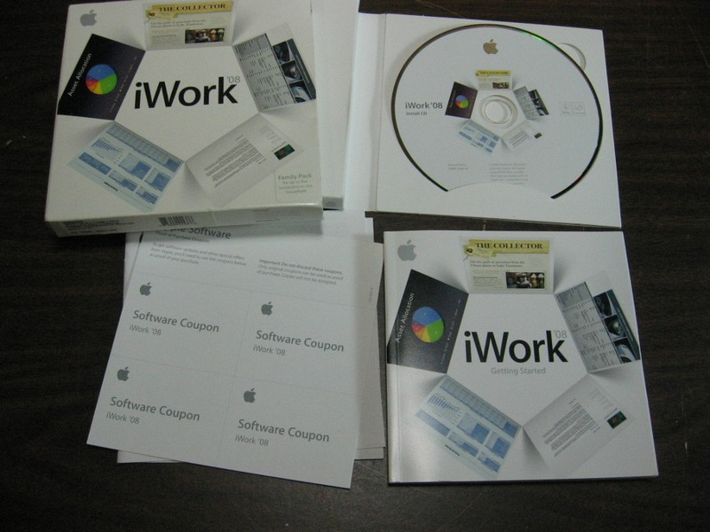 Apple iWork ’08 5-User Family Pack License MB625Z/A for Mac Used -S1