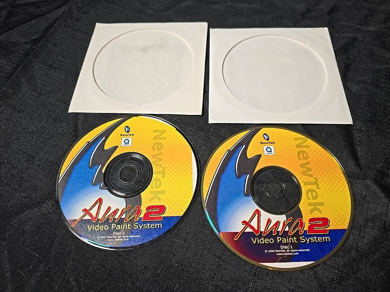 NewTek Aura 2 Disc 1 & 2 ONLY Video Paint System CD PC Software Installation