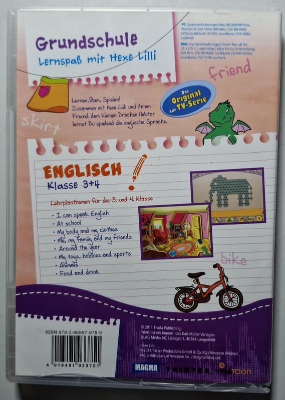 PRIMARY SCHOOL ENGLISH 3+4 GRADE PC CD-ROM LEARN PRACTICE PLAYING WITH WITCH LILLI gallery