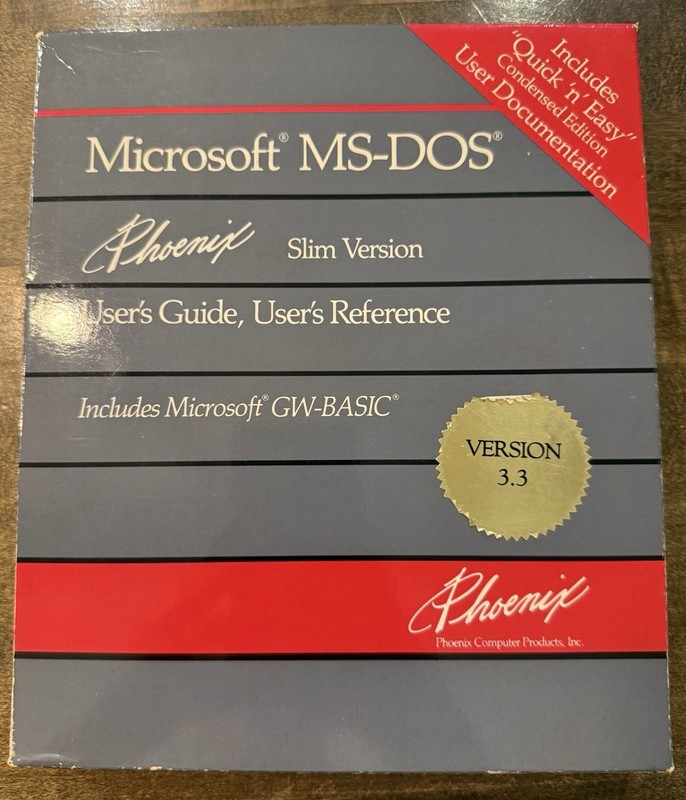 VINTAGE Phoenix Microsoft MS-DOS Version 3.3 Floppy