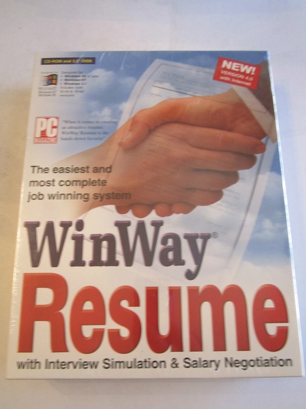 MICROSOFT WINWAY RESUME – VERSION 4.0 – BRAND NEW IN THE BOX – SEALED – BOX GS
