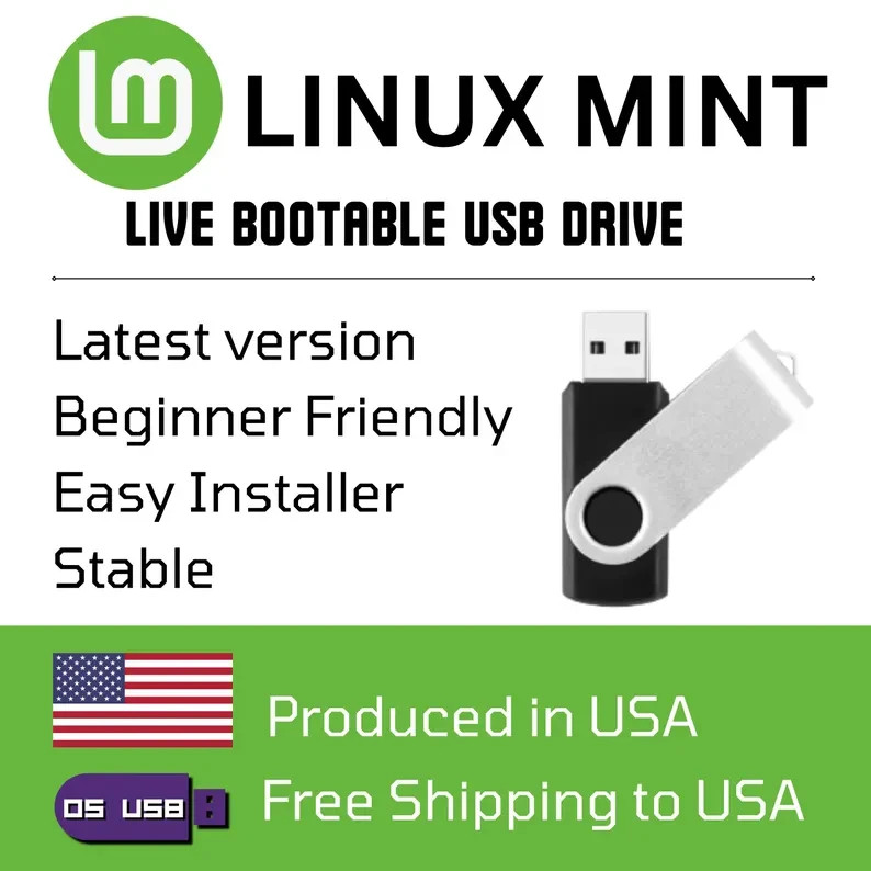 Linux Mint 22 LTS Bootable USB – Easy Fast Stable Desktop Linux