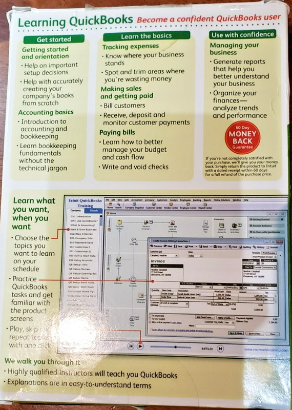 Intuit Learning QuickBooks for Windows 2012 Learning Training CD Software gallery