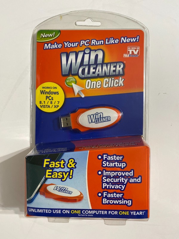NEW/SEALED TELEBRANDS WIN CLEANER/PC Cleaner