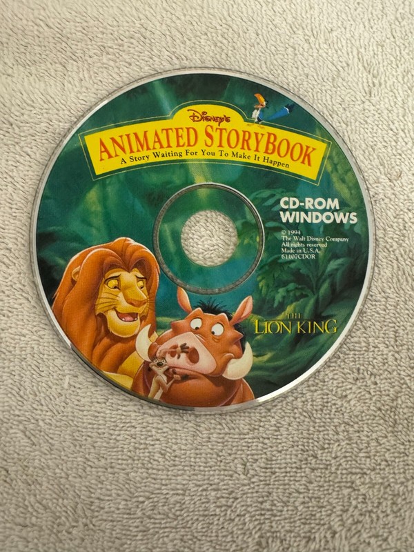 Disney’s Animated Storybook – The Lion King – 1994 Windows CD