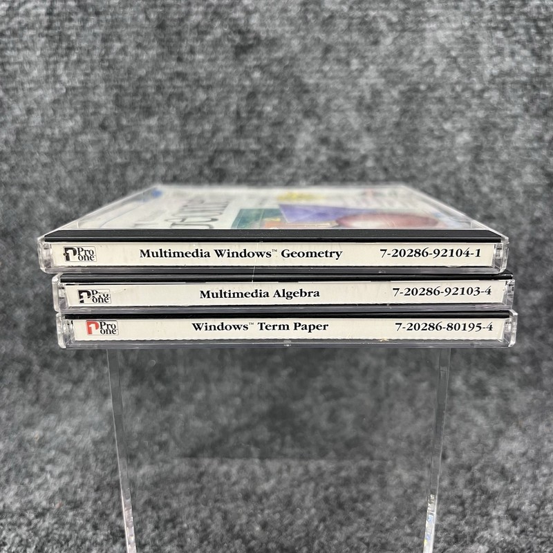 Pro One Multimedia CD-Rom School Lot Of 3 Algebra, Geometry & Term Paper 1995 gallery