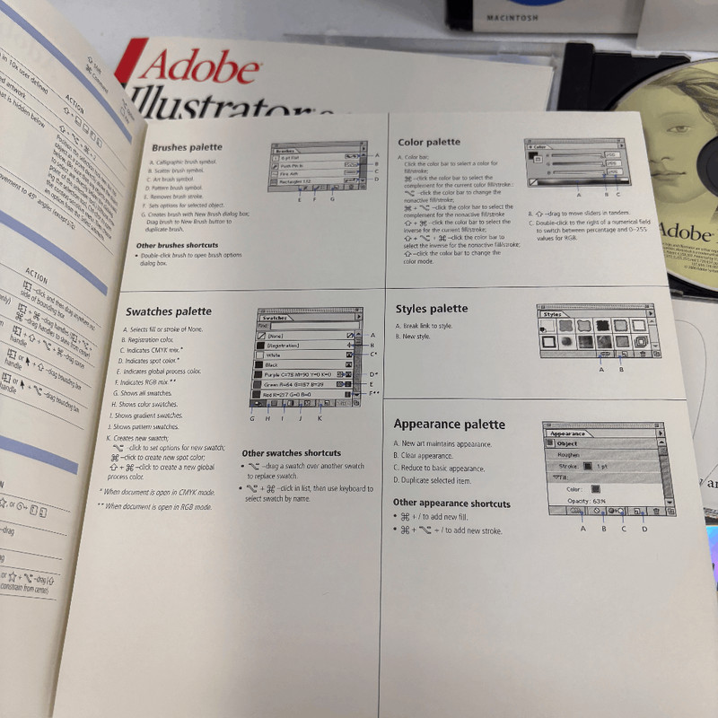 Adobe Illustrator 9.0 Upgrade Big Box Macintosh Mac User Guide + Serial Number gallery