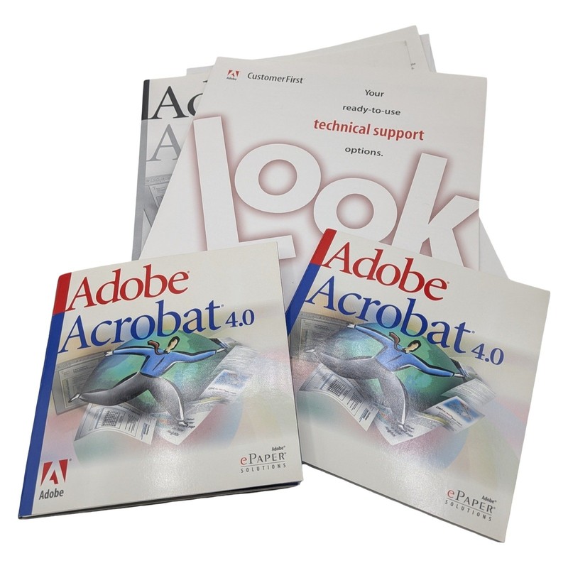 Adobe Acrobat 4.0 Upgrade Windows Vintage Big Box Software PDF 1999 CD-ROM gallery