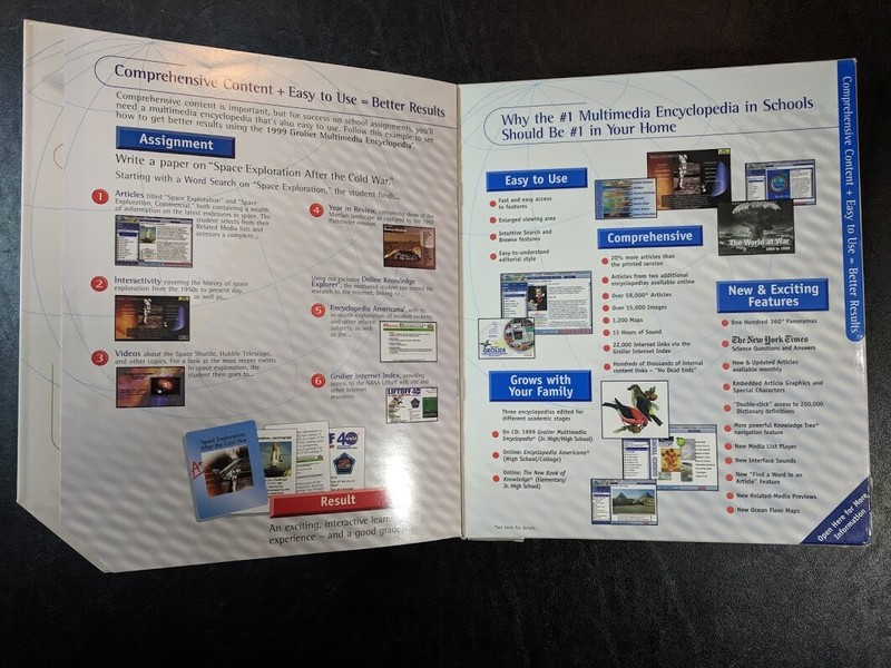 Vintage 1999 Grolier Multimedia Encyclopedia Deluxe Edition for Windows 98 95 gallery