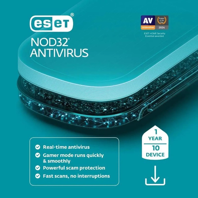 ESET NOD32 Antivirus 2026 – 10 Devices / 1 Year. For USA ONLY. Fast Delivery