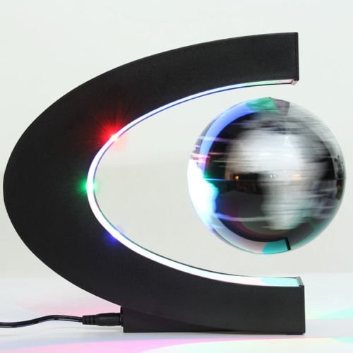 Magnetic Levitation Floating Globe 3 inch with LED Lights C Shape World Map for gallery