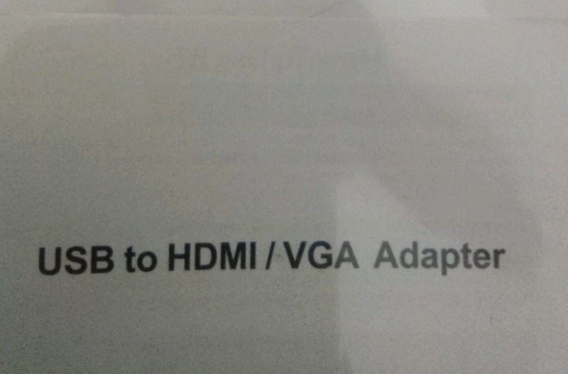 USB To HDMI / VGA Adapter Software Driver On Mini CD